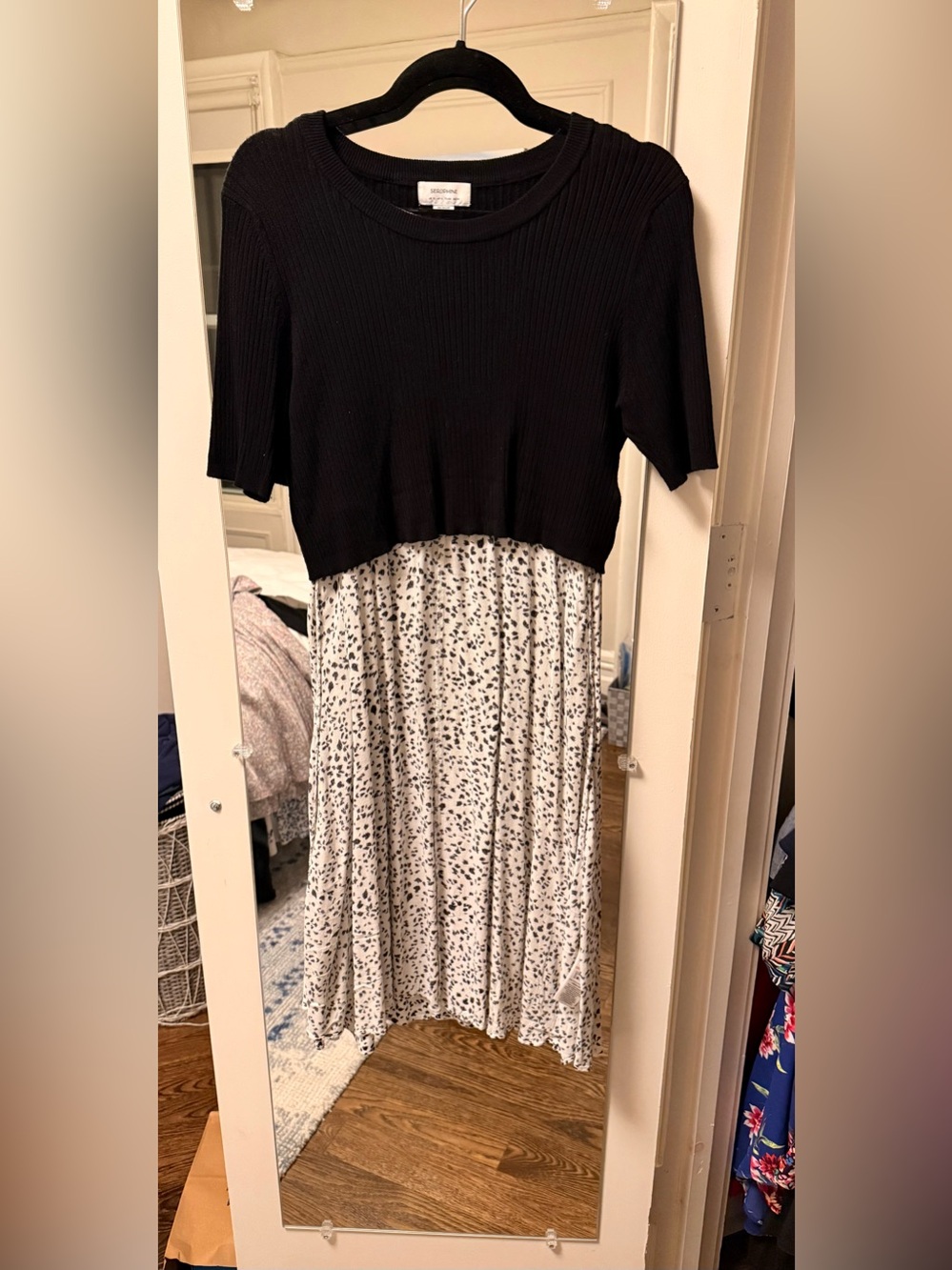 Seraphine 2-piece black & white dress, US 6 Maternity for work and weekends!